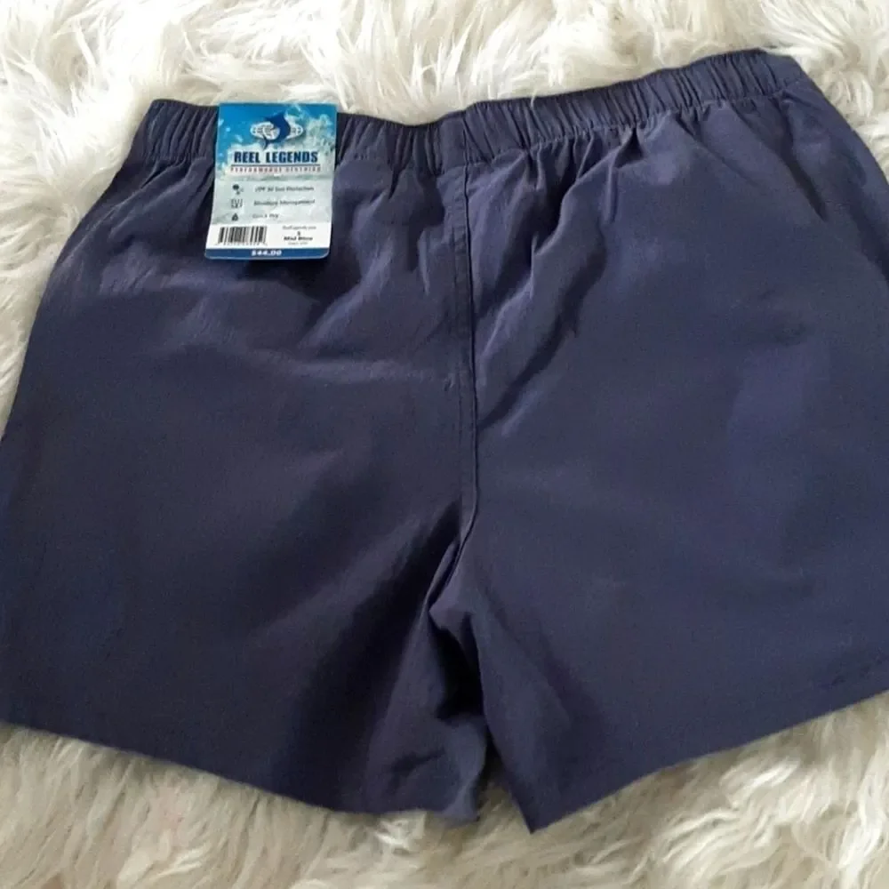Reel Legend Nylon‎ Blue Active Sports Shorts S 28x14